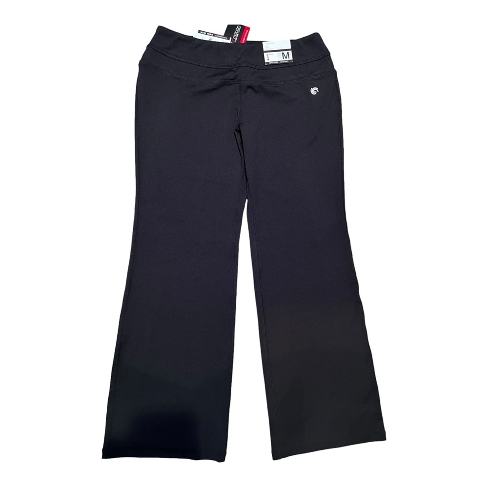 NWT In Motion by New York & Co. Size M Short Black Bootcut Pant Downtown Rise